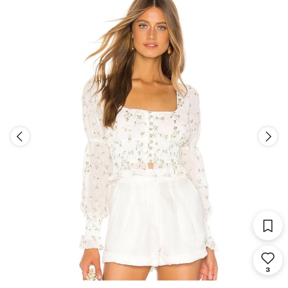 Majorelle Emerson Top White Field